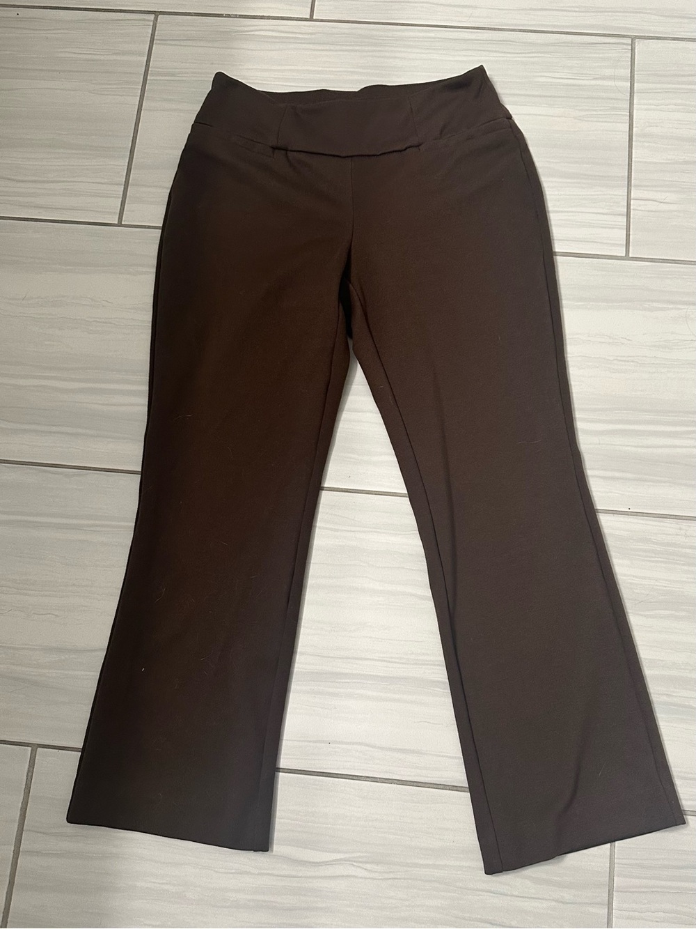 New York & Company Dark Brown Boot Cut Pull-On Pants